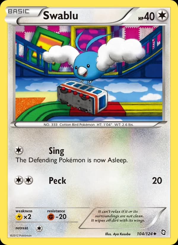 Swablu card in English