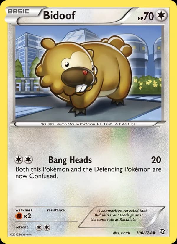 Bidoof card in English