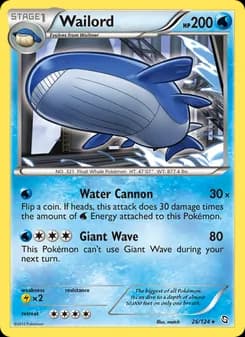 Wailord card in English