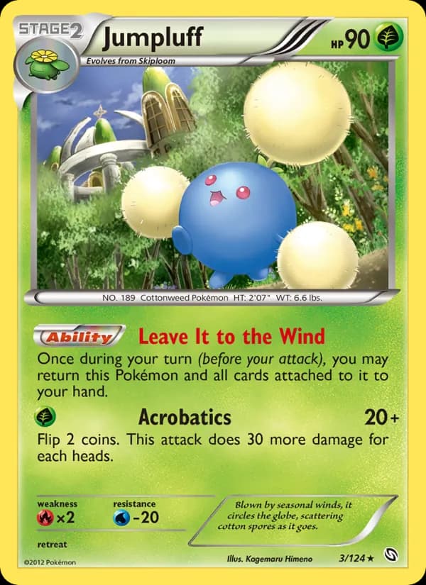 Jumpluff card in English