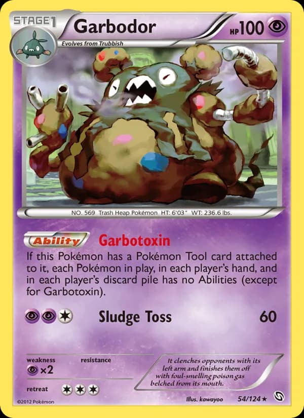 Garbodor card in English