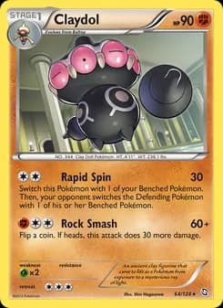 Claydol card in English
