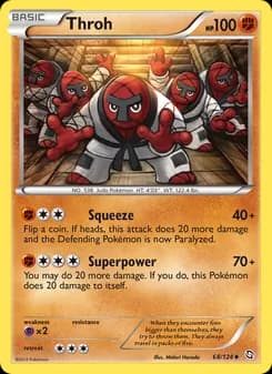 Throh card in English