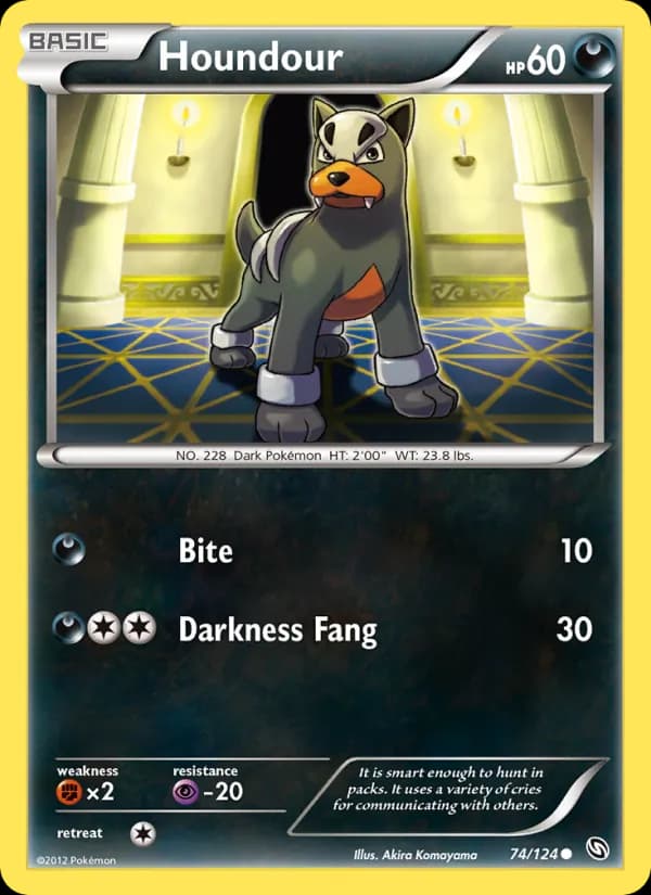 Houndour card in English