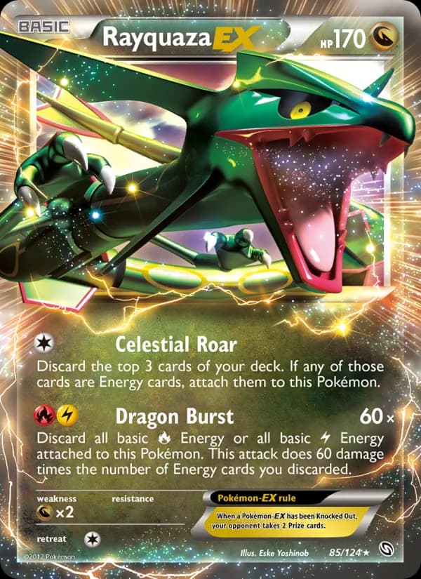 Rayquaza-EX card in English