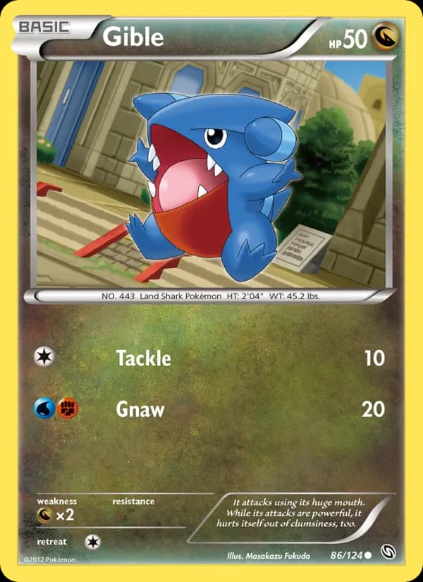 Gible card in English