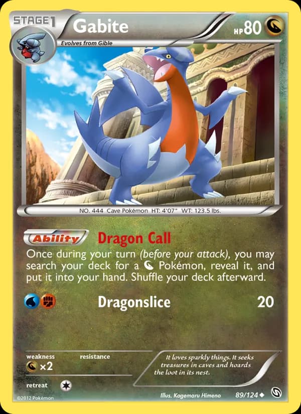 Gabite card in English
