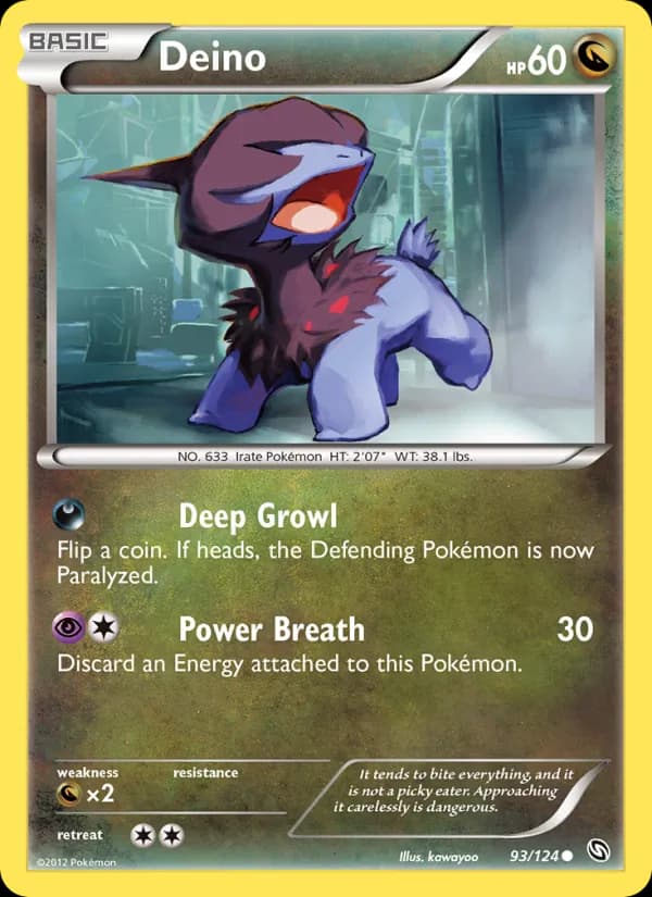 Deino card in English