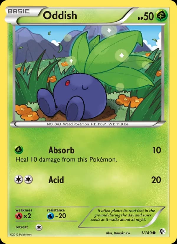 Oddish card in English