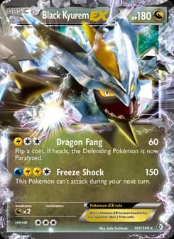 Black Kyurem-EX card in English