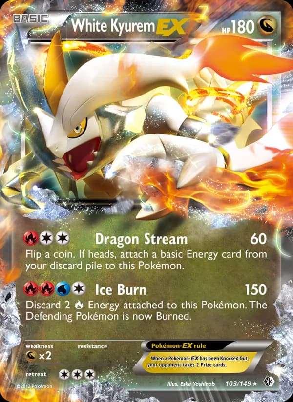 White Kyurem-EX card in English