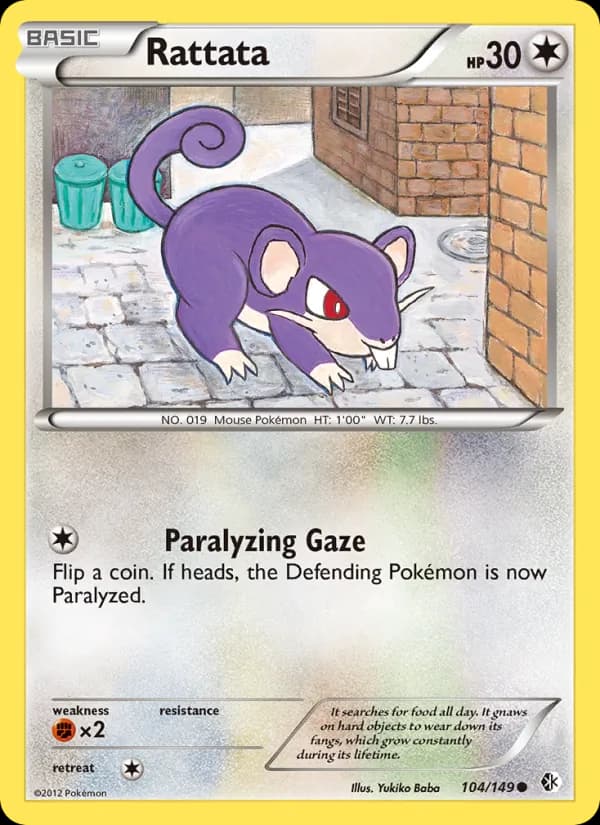 Rattata card in English