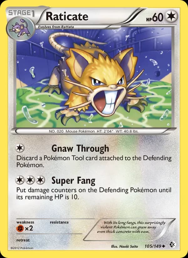 Raticate card in English