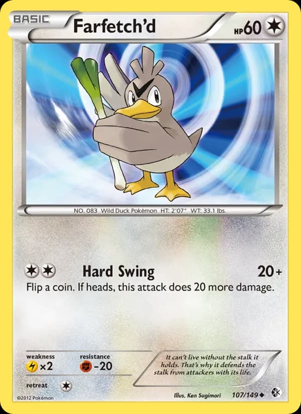 Farfetch’d card in English