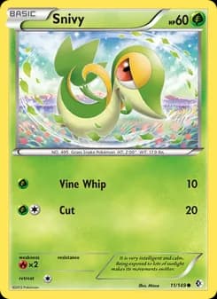 Snivy card in English