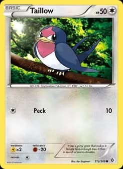 Taillow card in English