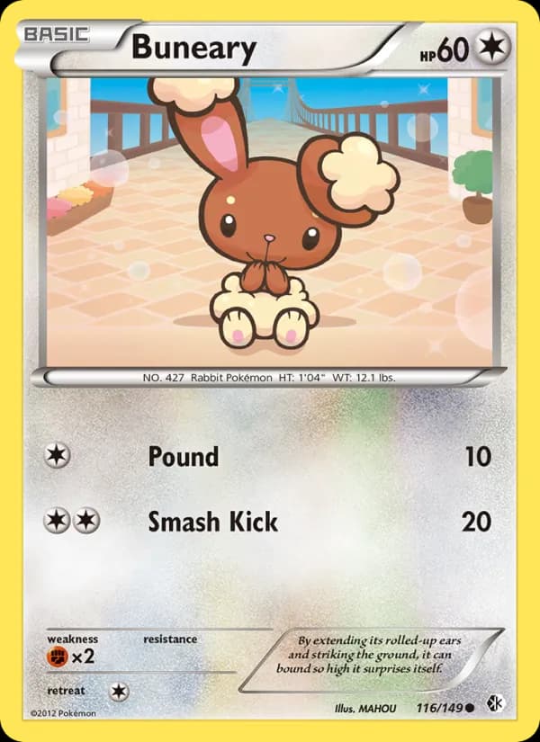 Buneary card in English