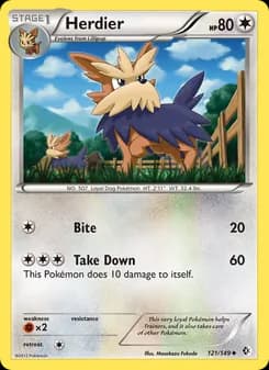 Herdier card in English