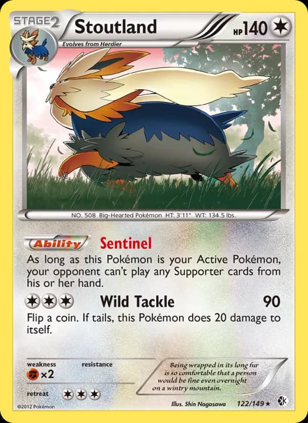 Stoutland card in English