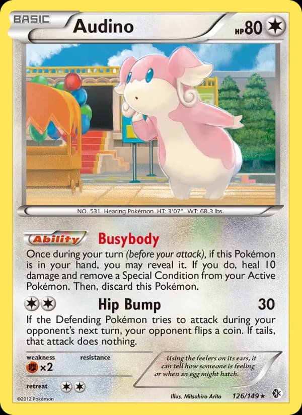 Audino card in English