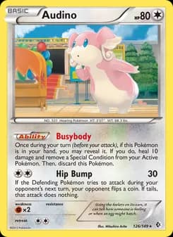 Audino card in English