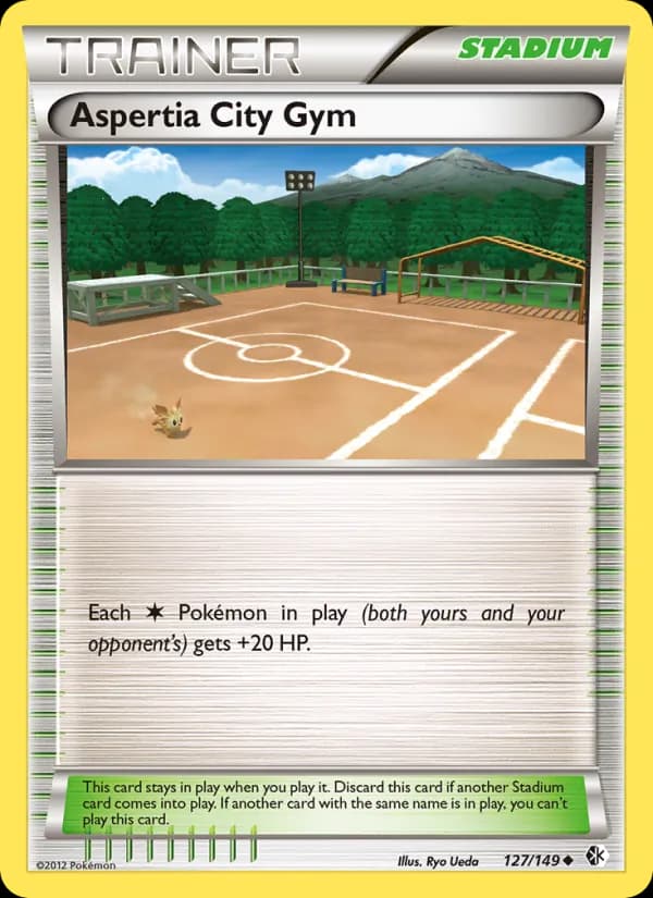 Aspertia City Gym card in English