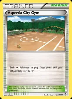 Aspertia City Gym card in English