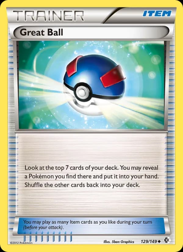 Great Ball card in English
