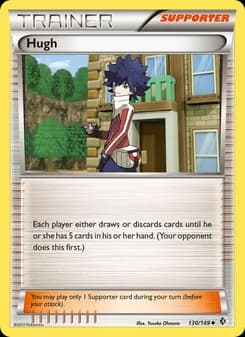 Hugh card in English