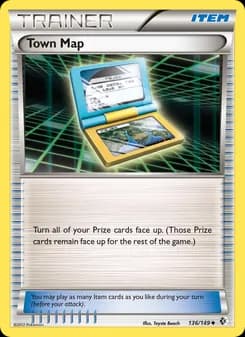 Town Map card in English