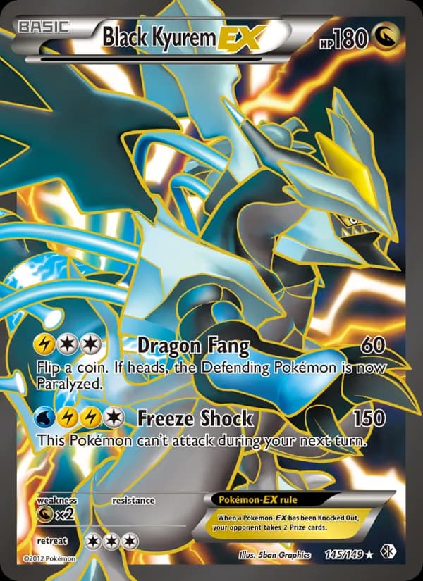 Black Kyurem-EX card in English