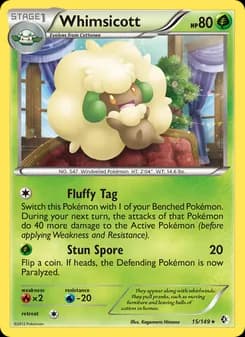 Whimsicott card in English