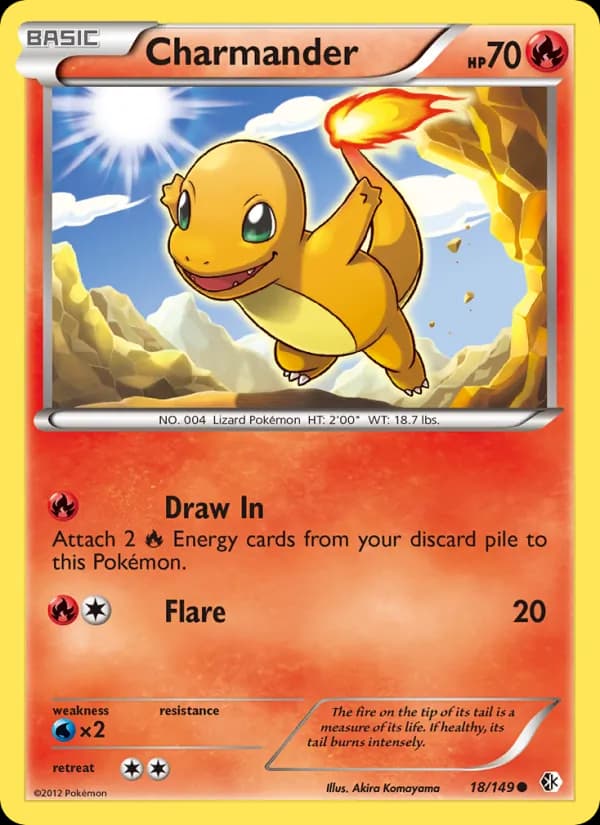 Charmander card in English