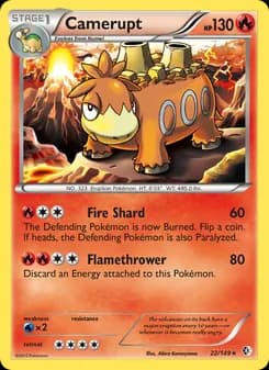 Camerupt card in English