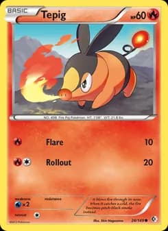 Tepig card in English