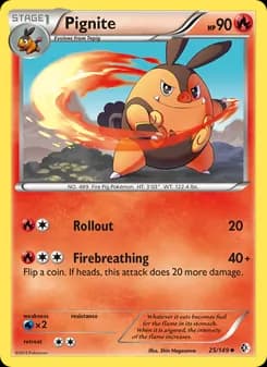 Pignite card in English