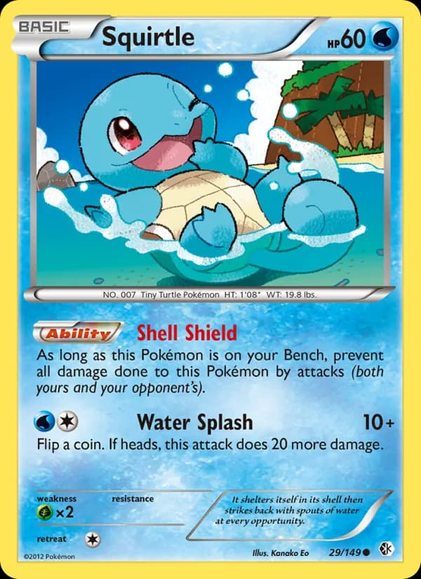 Squirtle card in English