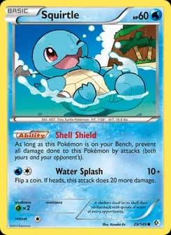 Squirtle card in English