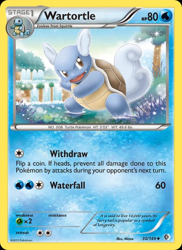 Wartortle card in English