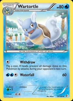 Wartortle card in English