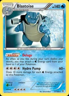 Blastoise card in English