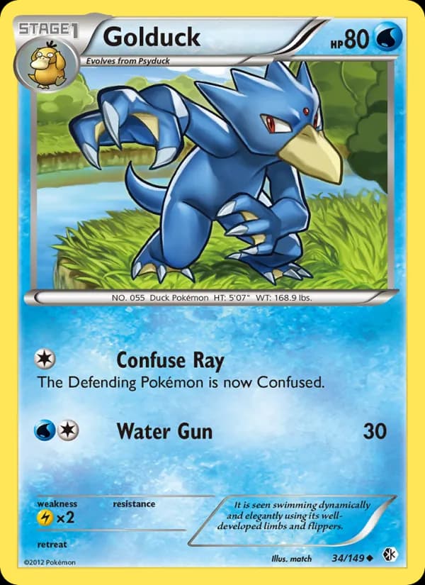 Golduck card in English