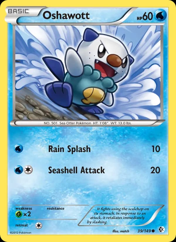 Oshawott card in English