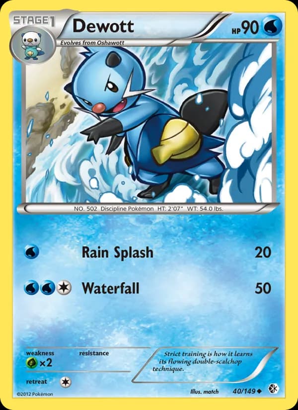 Dewott card in English