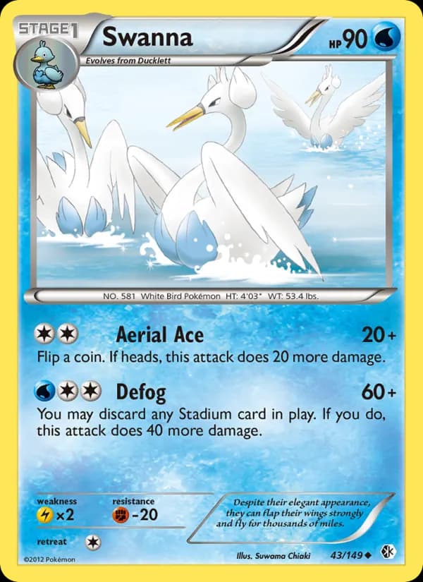 Swanna card in English
