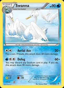 Swanna card in English