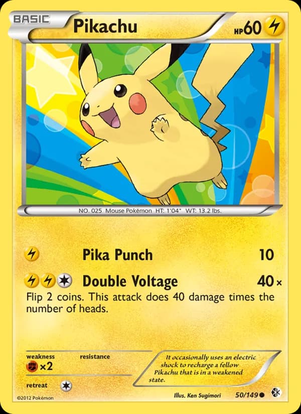 Pikachu card in English