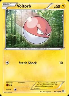 Voltorb card in English