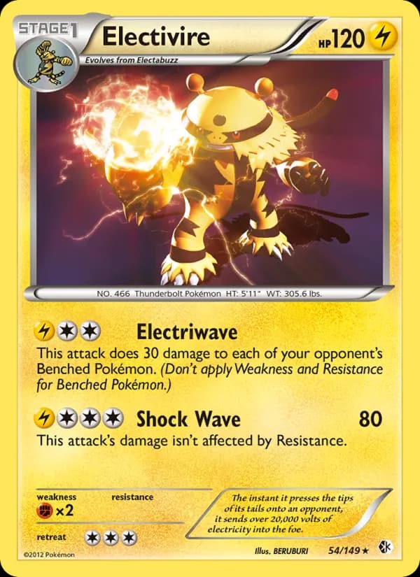 Electivire card in English