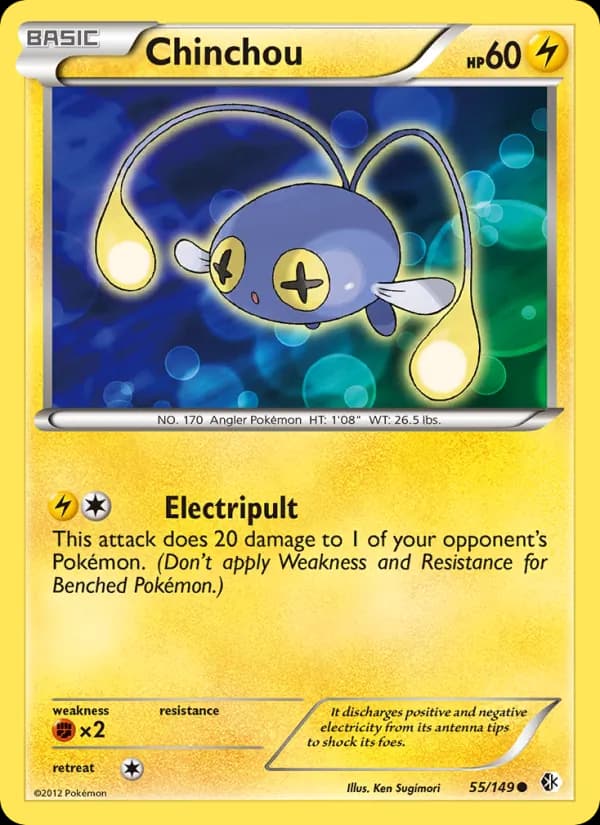 Chinchou card in English